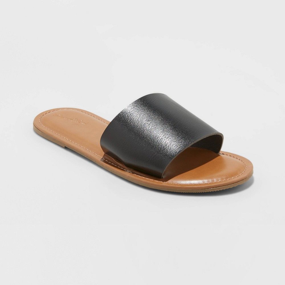 Women's Kerrigan Slide Sandals - Universal Thread Black 8 | Target
