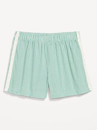 Eyelet-Trim Boxer Pajama Shorts | Old Navy (US)