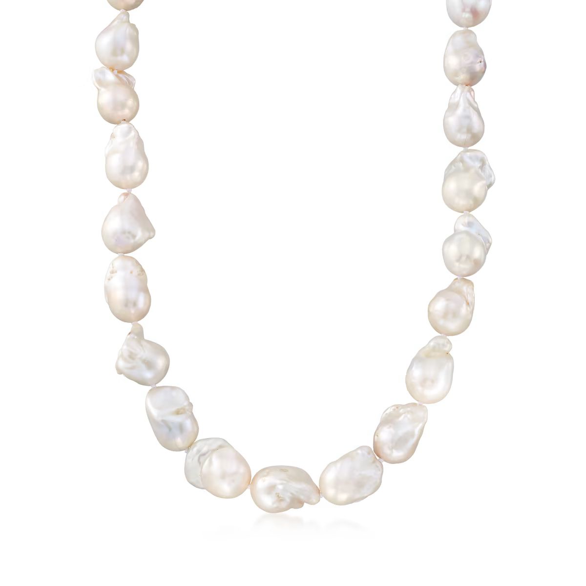 12-15mm Cultured Baroque Pearl Necklace with 14kt Yellow Gold. 18" | Ross-Simons