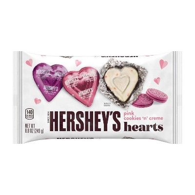 Hershey's Valentine's Pink Cookies 'n Crème Hearts - 8.8oz | Target