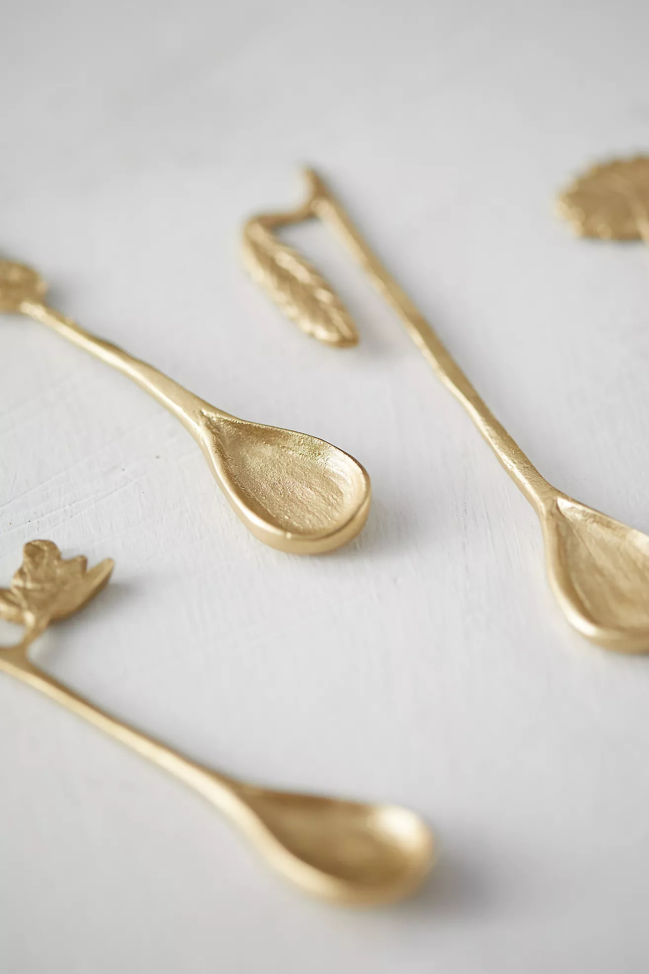 Brass Floral Spoons, Set of 4 | Anthropologie (US)