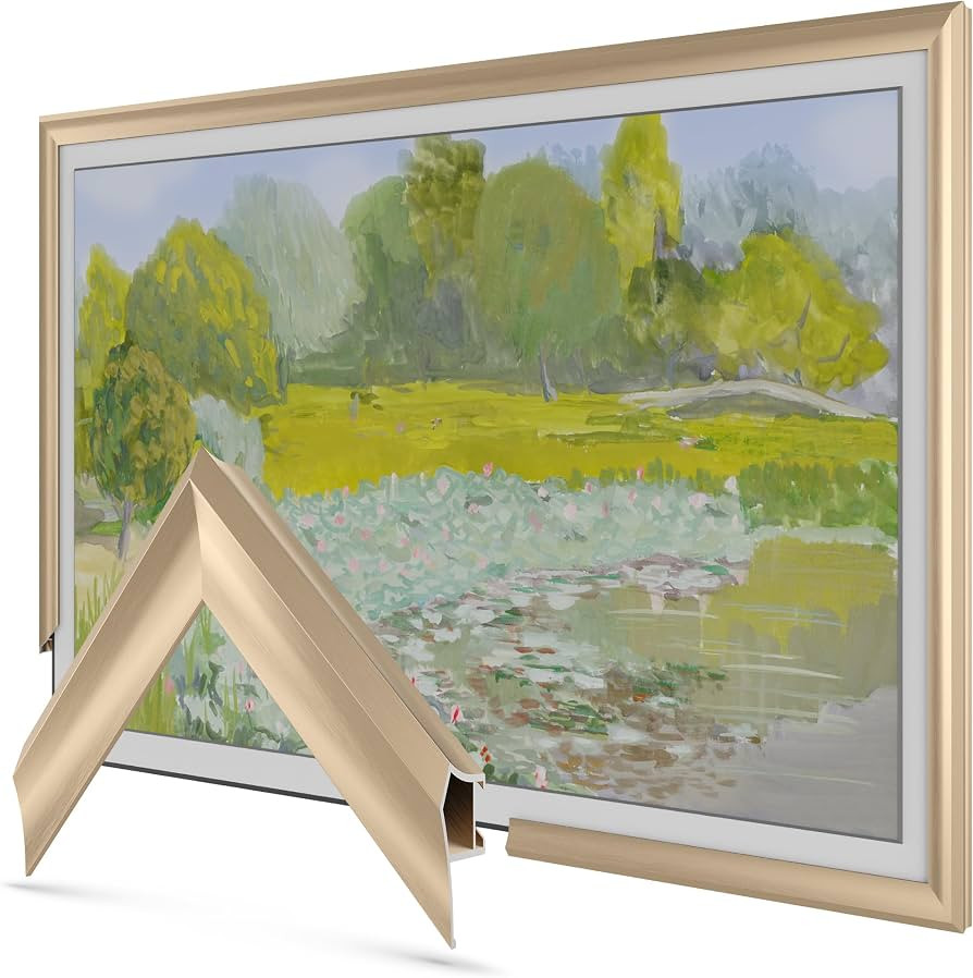 Pale Gold Prismatic 55" Deco TV Frame for Samsung The Frame/Pro TVs | Amazon (US)