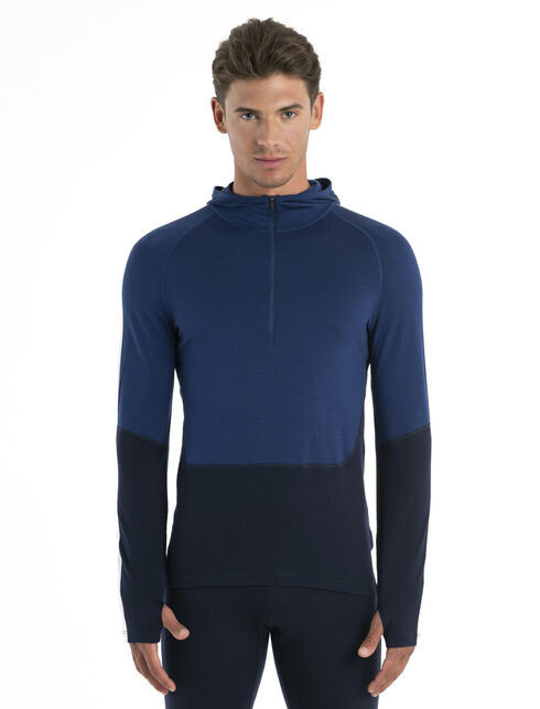 Men's Merino 200 Sonebula Long Sleeve Half Zip Thermal Hood | icebreaker US