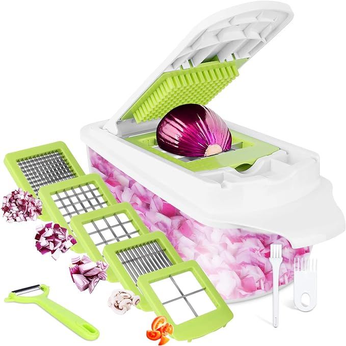 Vegetable Chopper Veggie Chopper, 12-in-1 Sedhoom Food Choppers and Dicers Hand, Onion Chopper On... | Amazon (US)