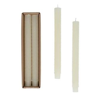 Unscented Hobnail Taper Candles in Box - 1.0"L x 1.0"W x 10.0"H - Brown | Bed Bath & Beyond
