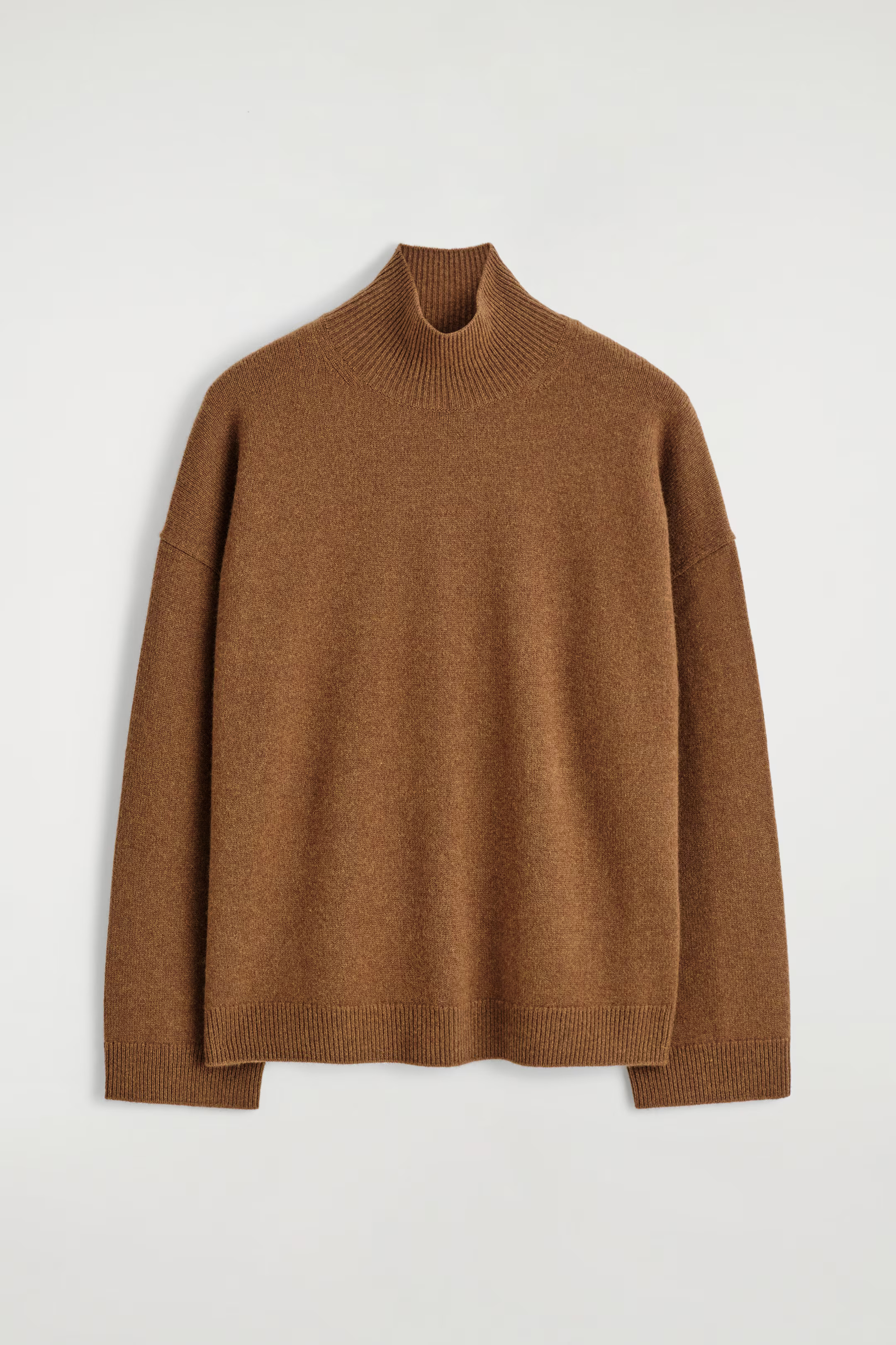 CASHMERE FUNNEL-NECK SWEATER - BROWN MÉLANGE | COS | COS (EU)