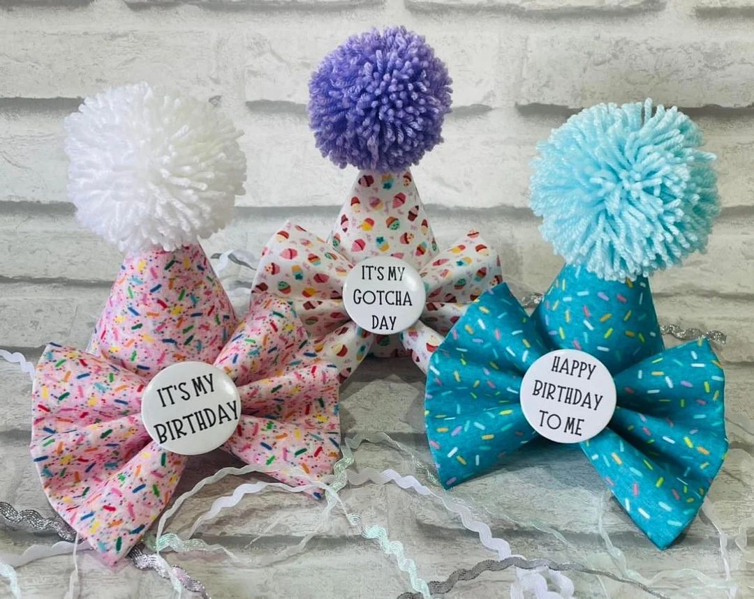 Birthday Bow Tie/ Birthday Hat / Party Bow Tie /Party Hat/ Dog Birthday Set / Cat Birthday Set / ... | Etsy (US)