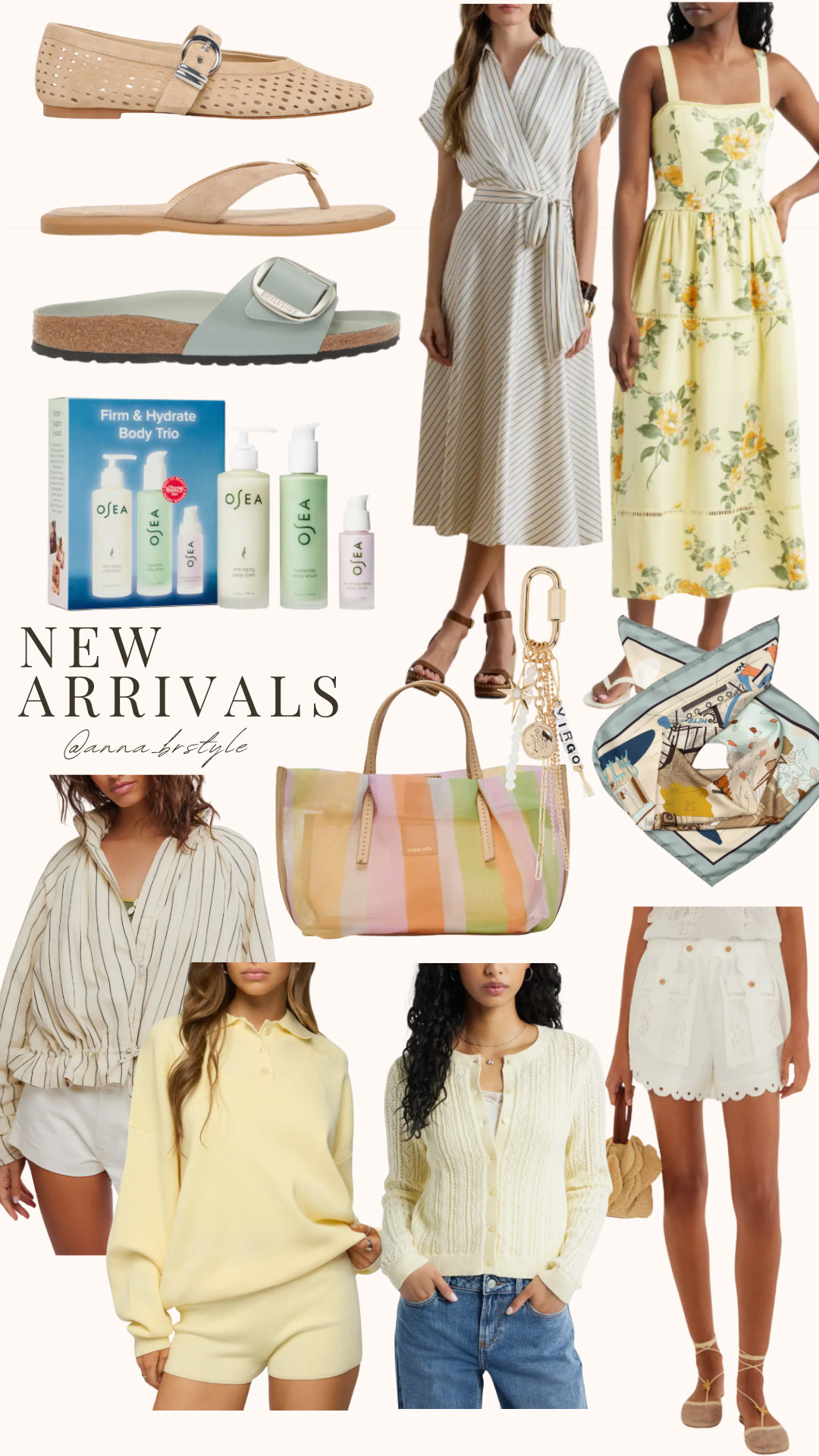 New arrivals for spring or summer, lemon print dress, yellow butter, pastels, free people jacket, spring shoes, summer bags, summer accessories, anna monteiro, annabrstyle. 

 #LTKOver40
