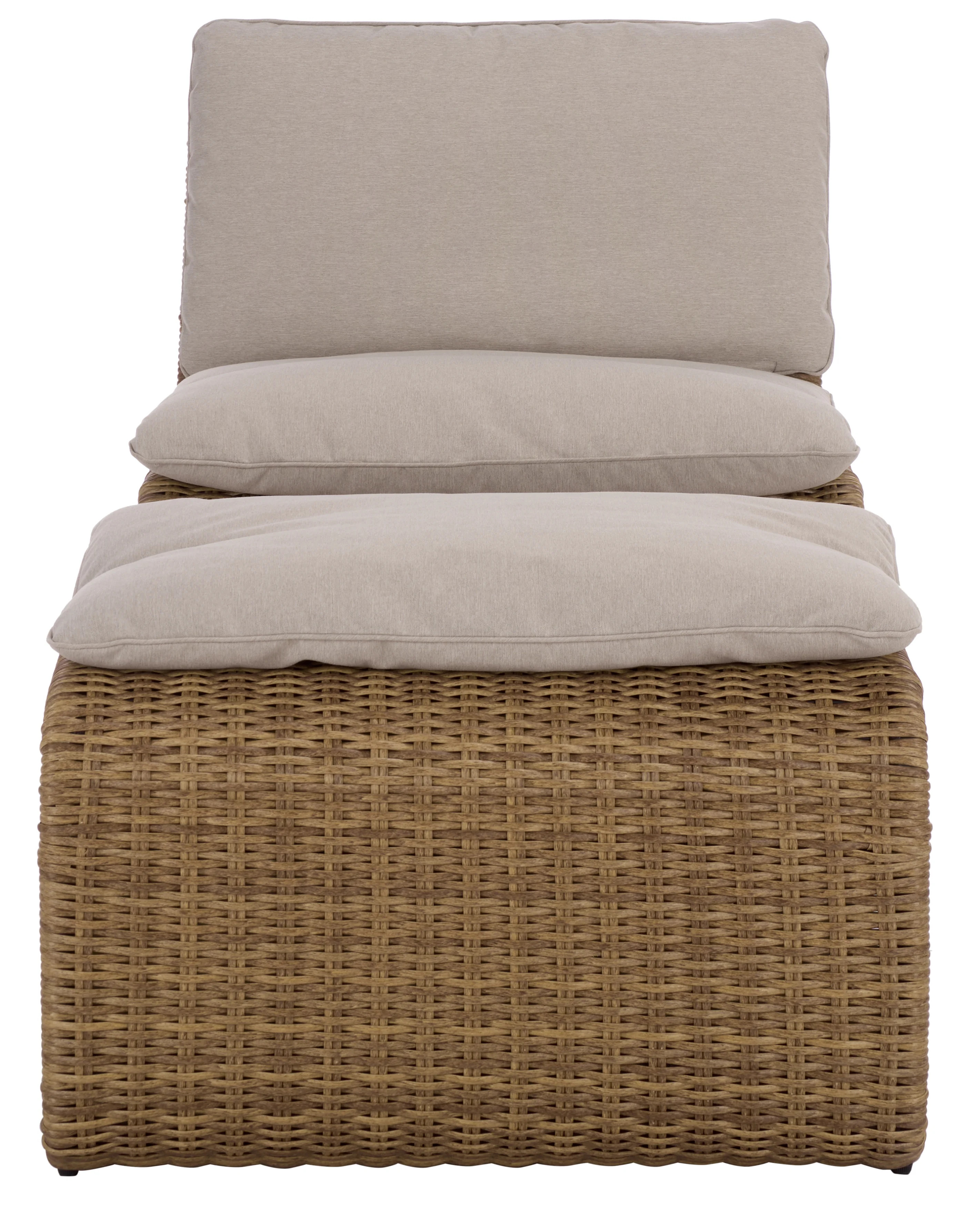 Safavieh Drew Steel Outdoor Lounge Chairs, Natural/Taupe - Walmart.com | Walmart (US)