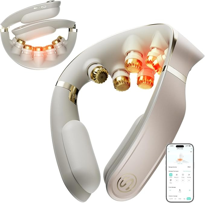 SKG G7 Pro Fold 3.0 Neck Massager for Pain Relief Deep Tissue Vibration Cordless Travel Massager,... | Amazon (US)