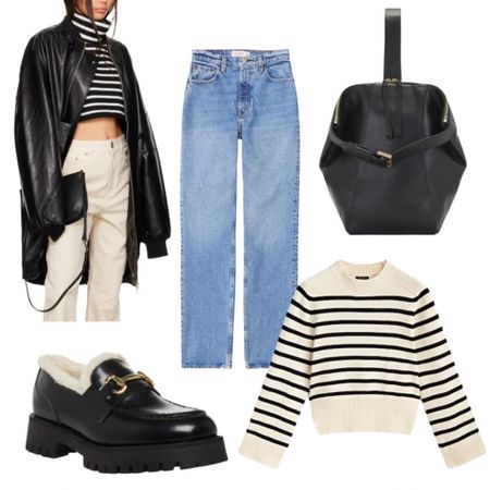 Stripes, jeans and black - 3 of my favorite things in one look! 

#LTKunder100 #LTKstyletip #LTKsalealert