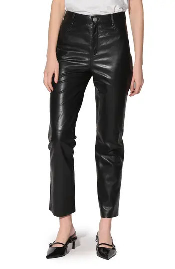 Walter Baker Yvette Wide Leg Leather Pants in Black at Nordstrom Rack, Size 2 | Nordstrom Rack