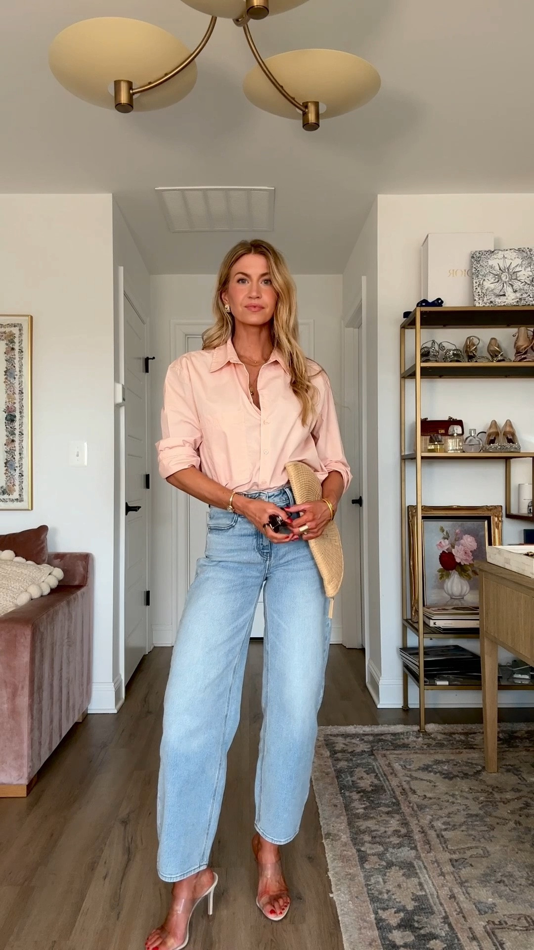 The absolute greatest light washed barrel denim (a Picky Girl pick) for only $50. Runs TTS, wearing a 25.

Pink blouse: TTS, wearing a S

#LTKgrwm #LTKootd #LTKdayinmylife