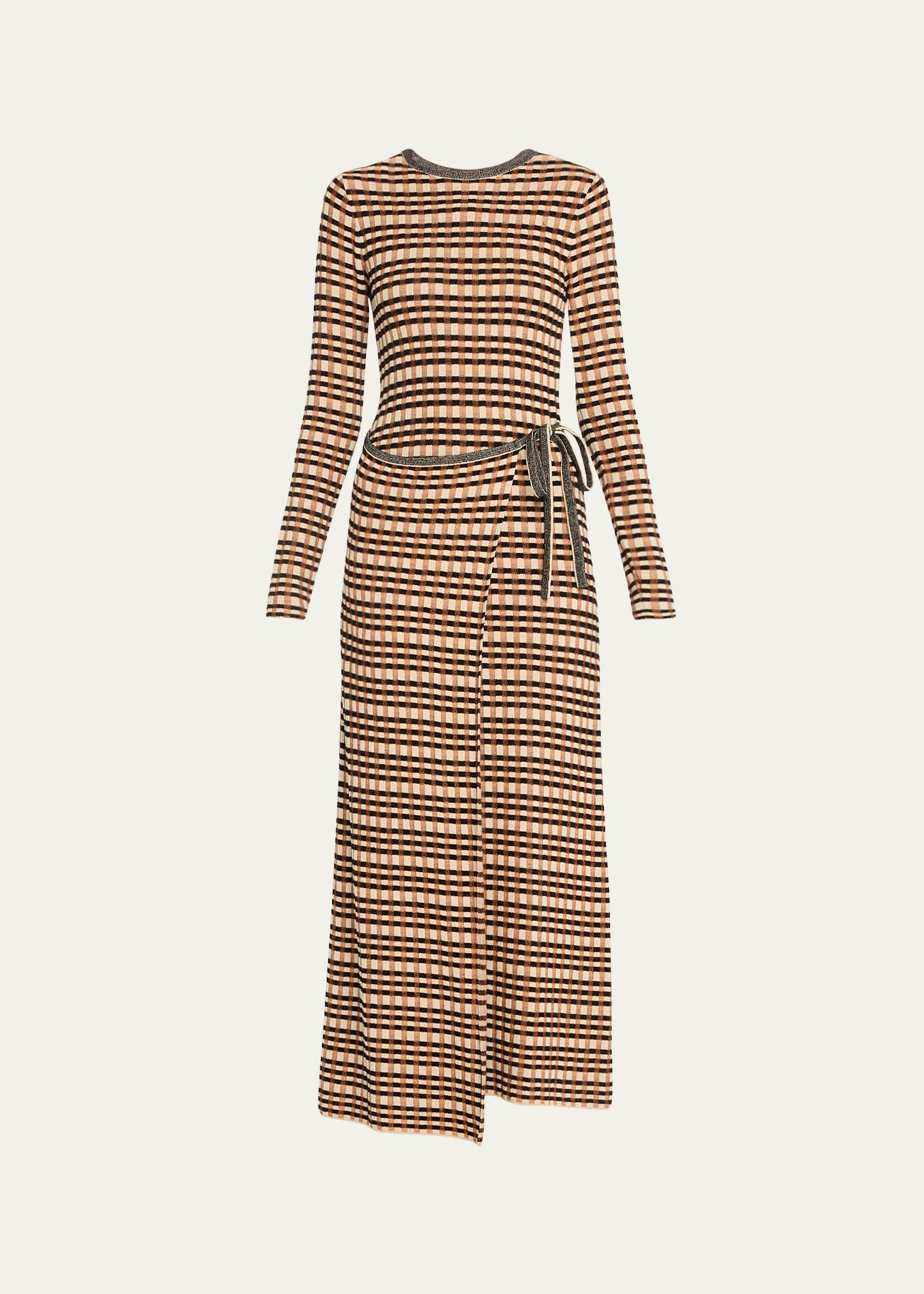 Ulla Johnson Anouk Check Jacquard Wrap Dress | Bergdorf Goodman