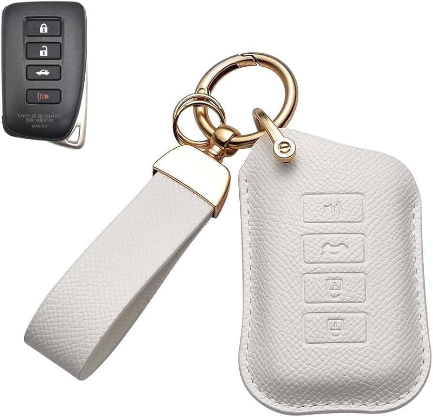 Key Fob Cover for Lexus, Premium Soft Leather Key Case Shell with Key Ring for is ES GS RC NX RX ... | Amazon (US)