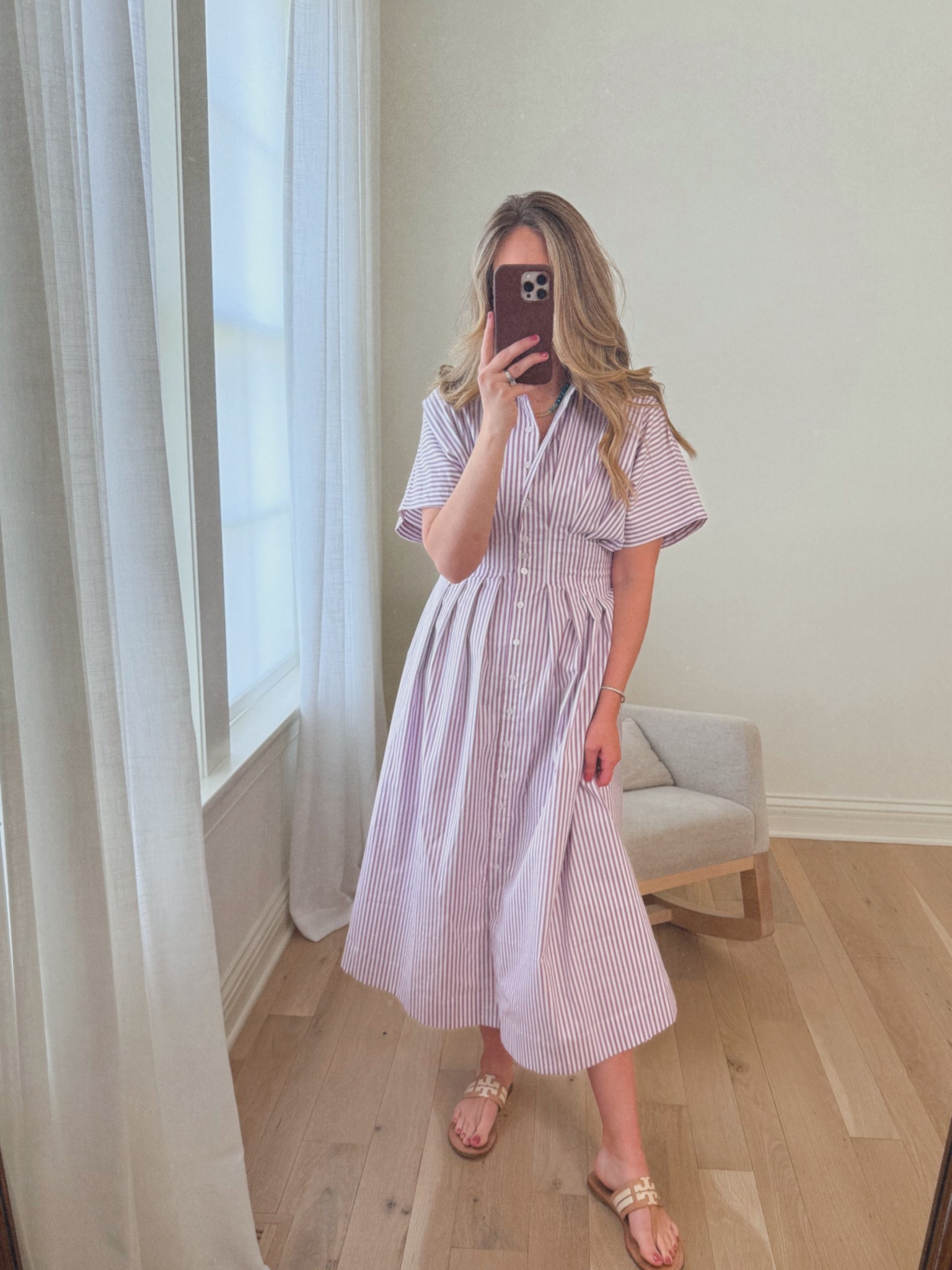 Stripe shirt dress. Wearing size small here. 

#LTKWorkwear