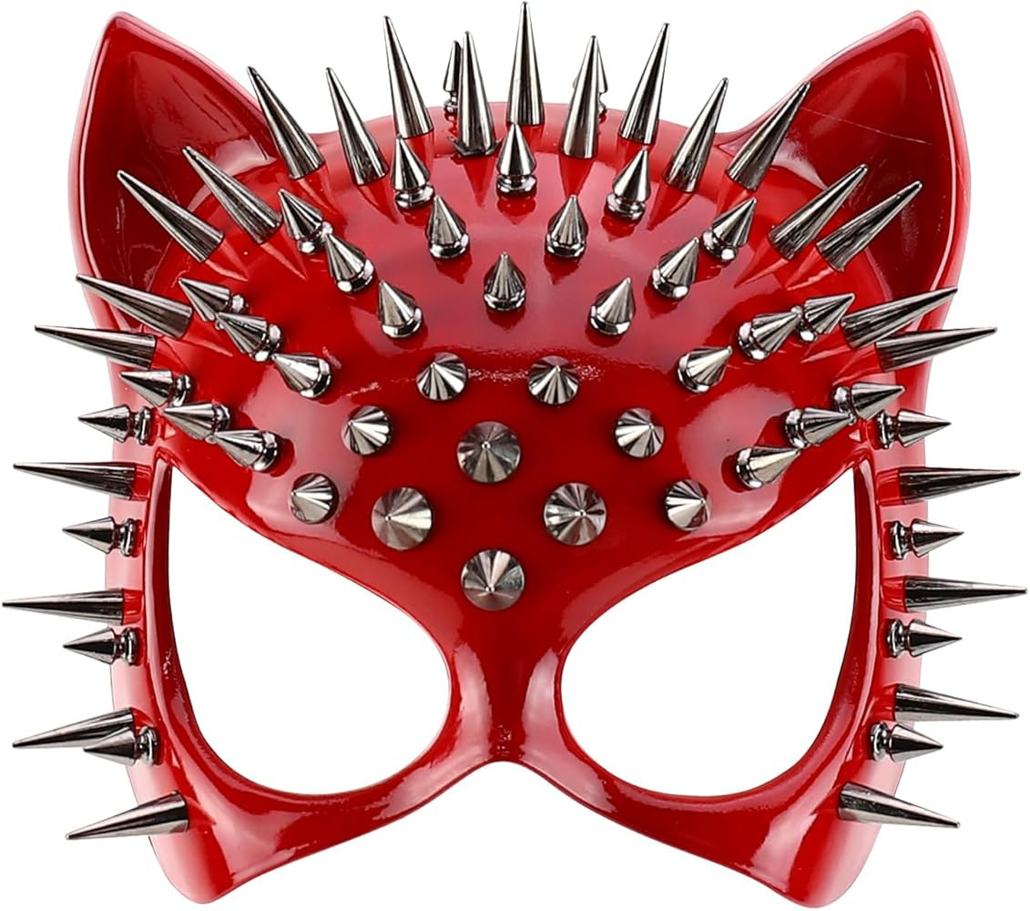 Trendy Apparel Shop Women's Steampunk Splike Cat Half Mask Costume Accessory | Amazon (US)