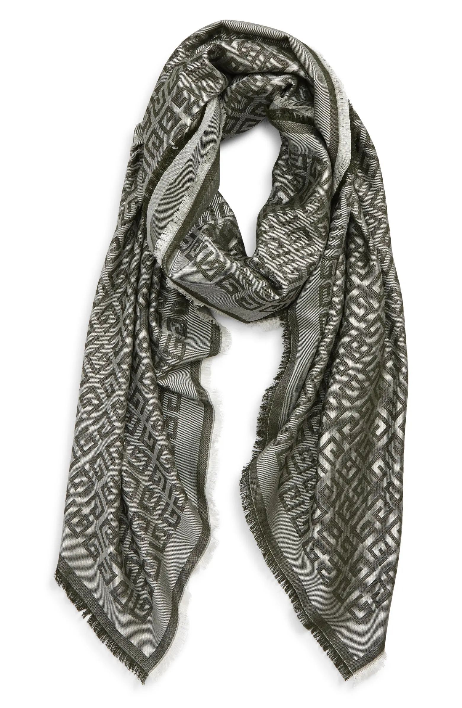 Givenchy 4G Logo Silk & Wool Square Scarf | Nordstrom | Nordstrom