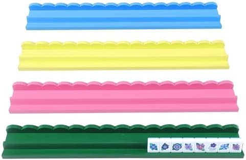 Leinuosen Wooden Mahjong Racks with Pushers 4 Set Magnet American Mahjong Tile Rack and Magnetica... | Amazon (US)