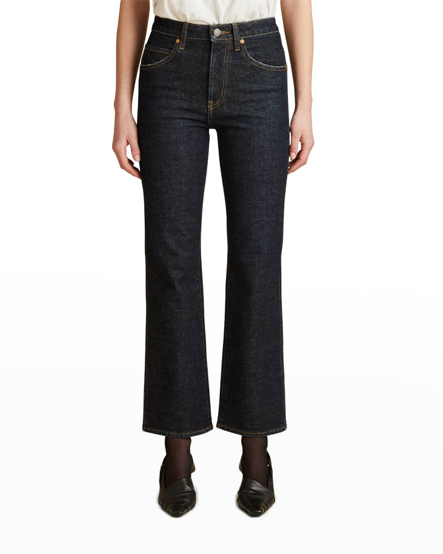 Khaite Vivian Flare-Leg Ankle Jeans | Neiman Marcus