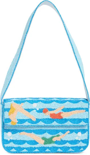 Beaded Retro Swimmer Baguette Shoulder Bag | Nordstrom Rack