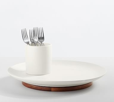 Mason Stoneware & Wood Lazy Susan | Pottery Barn (US)