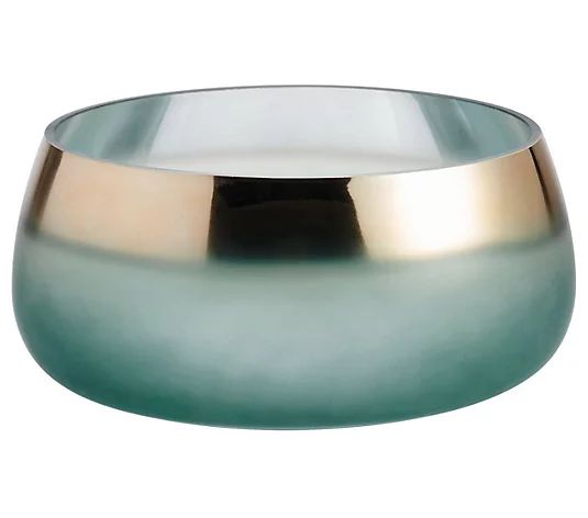 Scott Living Luxe Jade Frost Glass Wide Vase | QVC