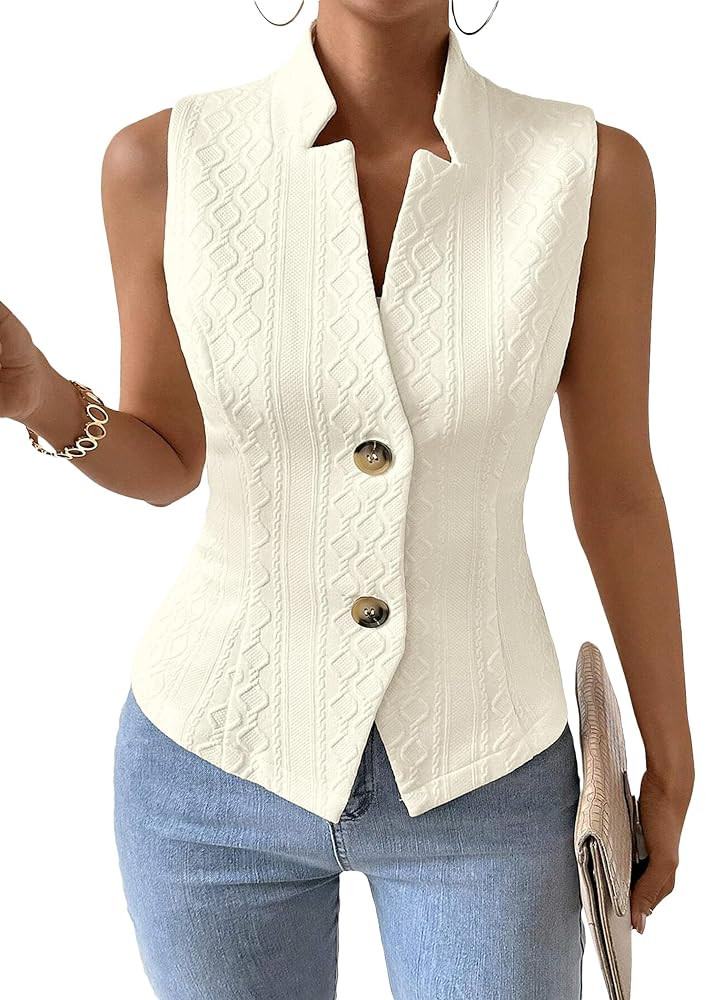 Mina Self Women's 2025 Sleeveless Sweater Vest Top - Lightweight Fahion Knit Casual Work Office S... | Amazon (US)