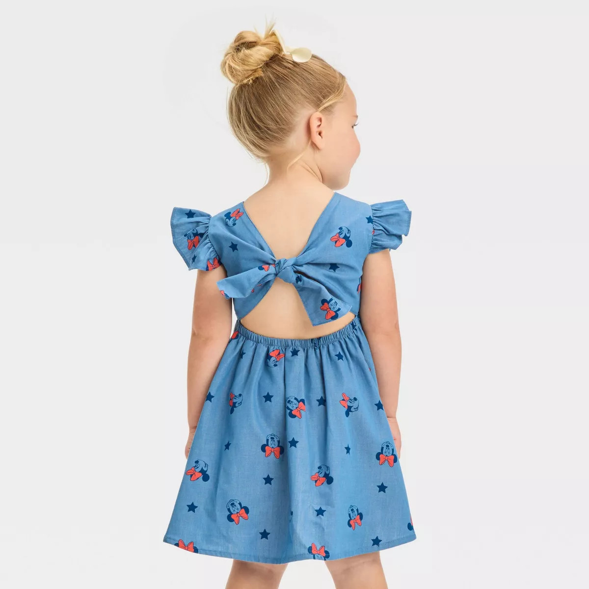 Toddler Girls' Disney Minnie Mouse Empire Waist Dress - Light Blue | Target