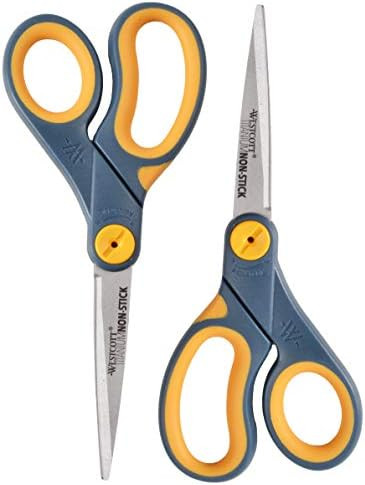 Westcott 8" Straight Titanium Bonded Non-Stick Scissors with Adjustable Glide Feature 2 Pack (165... | Amazon (US)
