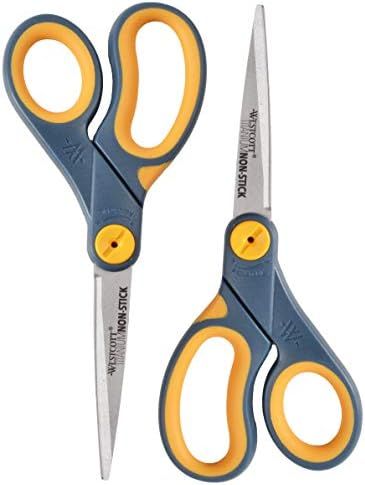 Westcott 8" Straight Titanium Bonded Non-Stick Scissors with Adjustable Glide Feature 2 Pack (165... | Amazon (US)