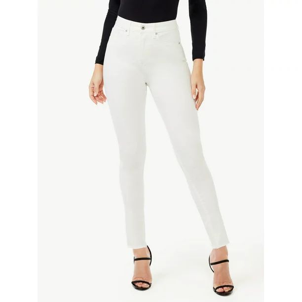 Sofia Jeans Women's Rosa Curvy Skinny Super High Rise Seamless Fray Hem Jeans | Walmart (US)