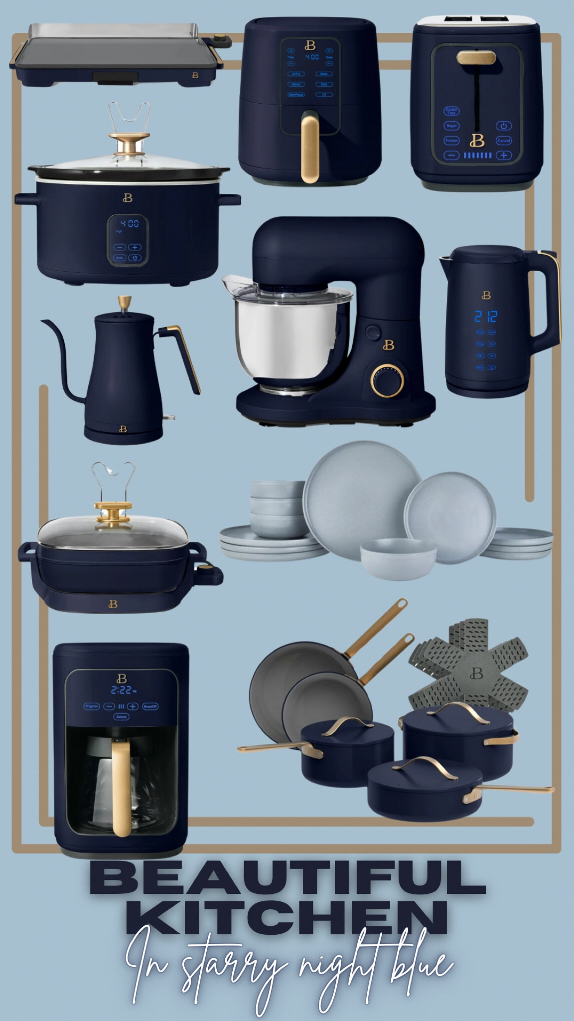 Beautiful collection kitchen in new starry night color! 

#LTKSeasonal #LTKHome #LTKGiftGuide