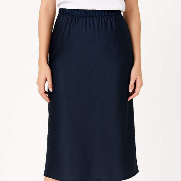 Alex Mill Silk Slip Skirt Navy Women’s Size XS NWT Luxe Minimal | Poshmark