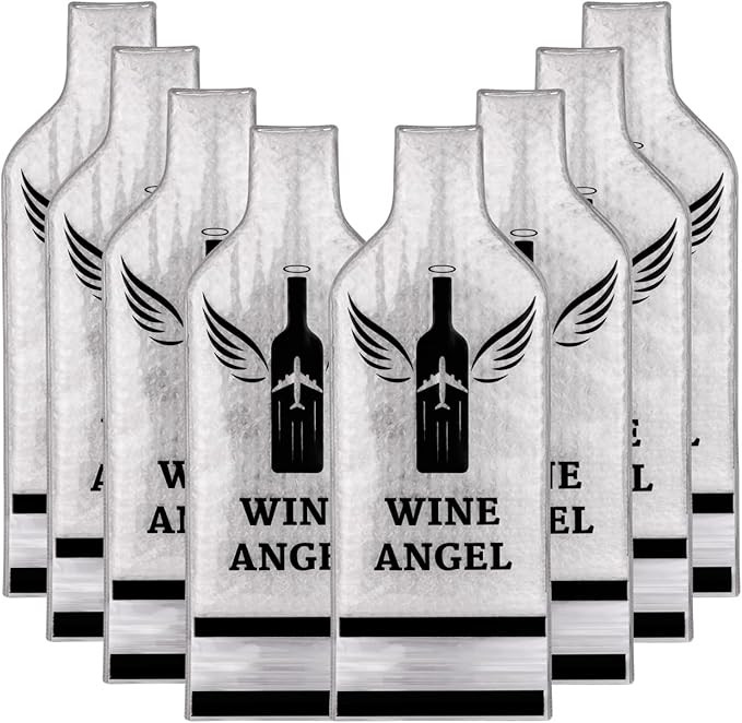 [UPGRADED PROTECTION] 8 Set (16 pcs) Reusable Wine Bags for Travel, Wine Travel Protector, Bottle... | Amazon (US)