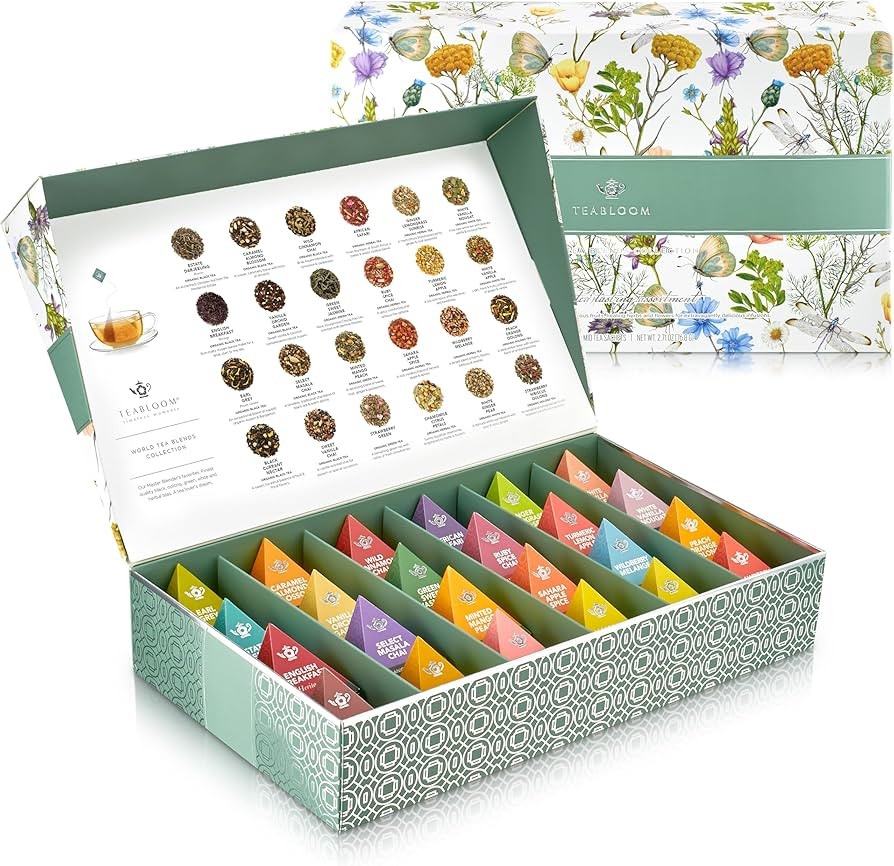 Teabloom - World's Finest Pyramid Tea Collection, 24 Varieties of USDA Certified Organic Teas - B... | Amazon (US)