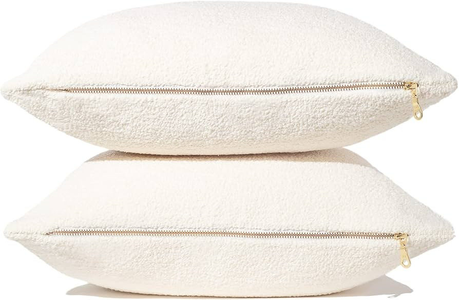 MOBHREEN Throw Pillow Covers Set of 2 Pillow Covers 18x18 YKK Zipper Decorative Pillow Covers Cus... | Amazon (US)