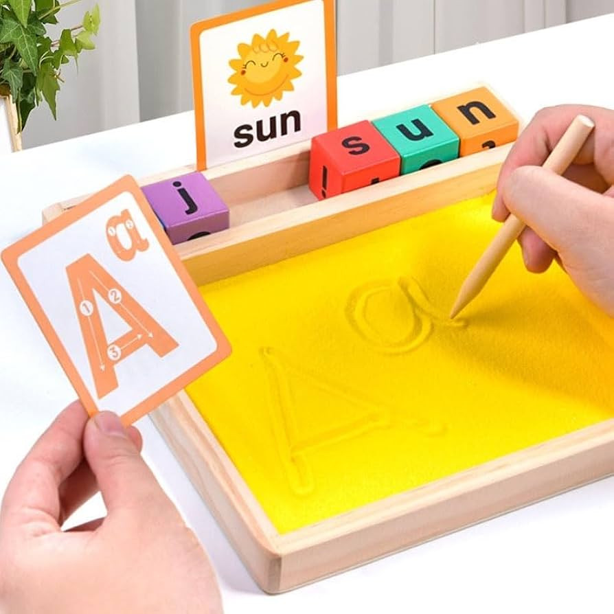 Montessori Sand Writing & Spelling Tray, Early Literacy Learning & Education Handwriting Toy (Age... | Amazon (US)
