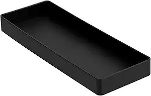 Amazon Basics Plastic Desk Organizer - Half Accessory Tray, Black | Amazon (US)