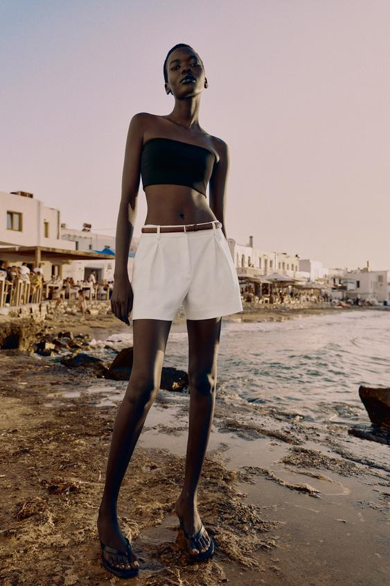 BELTED PLEATED SHORTS | Zara US