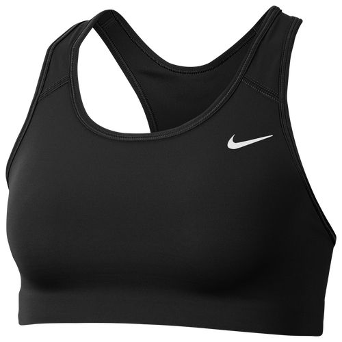 Nike Pro Swoosh Medium Sport Bra - Women's - Black / White, Size L | Eastbay