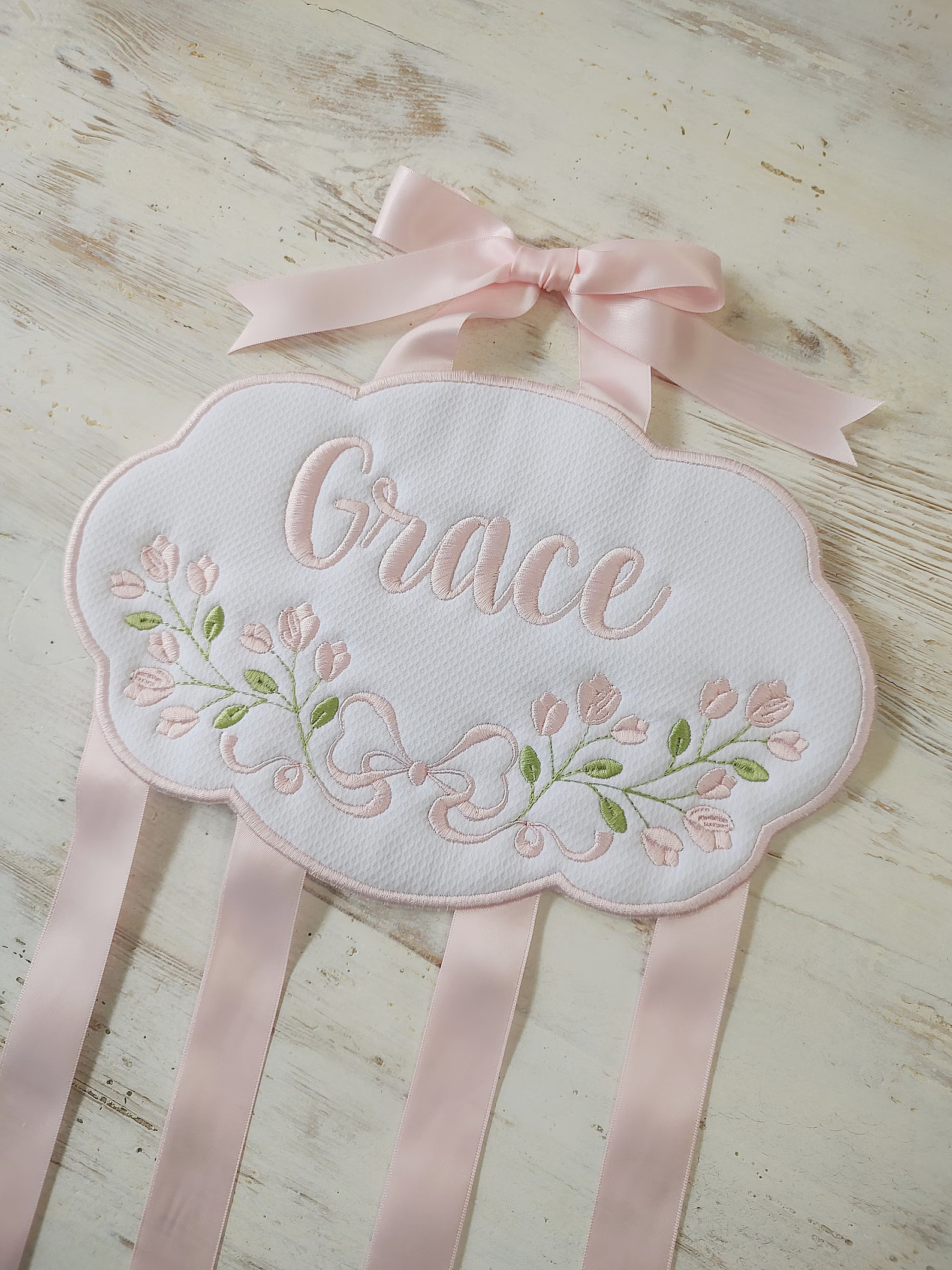 Bow Holder, Hair Bow Hanger, Embroidered Bow Holder, Monogram Hair Bow - Etsy | Etsy (US)