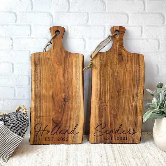 Personalized Cutting Board, Cheese Board, Charcuterie Board, Wedding Gift, Serving Board, Live Ed... | Etsy (US)