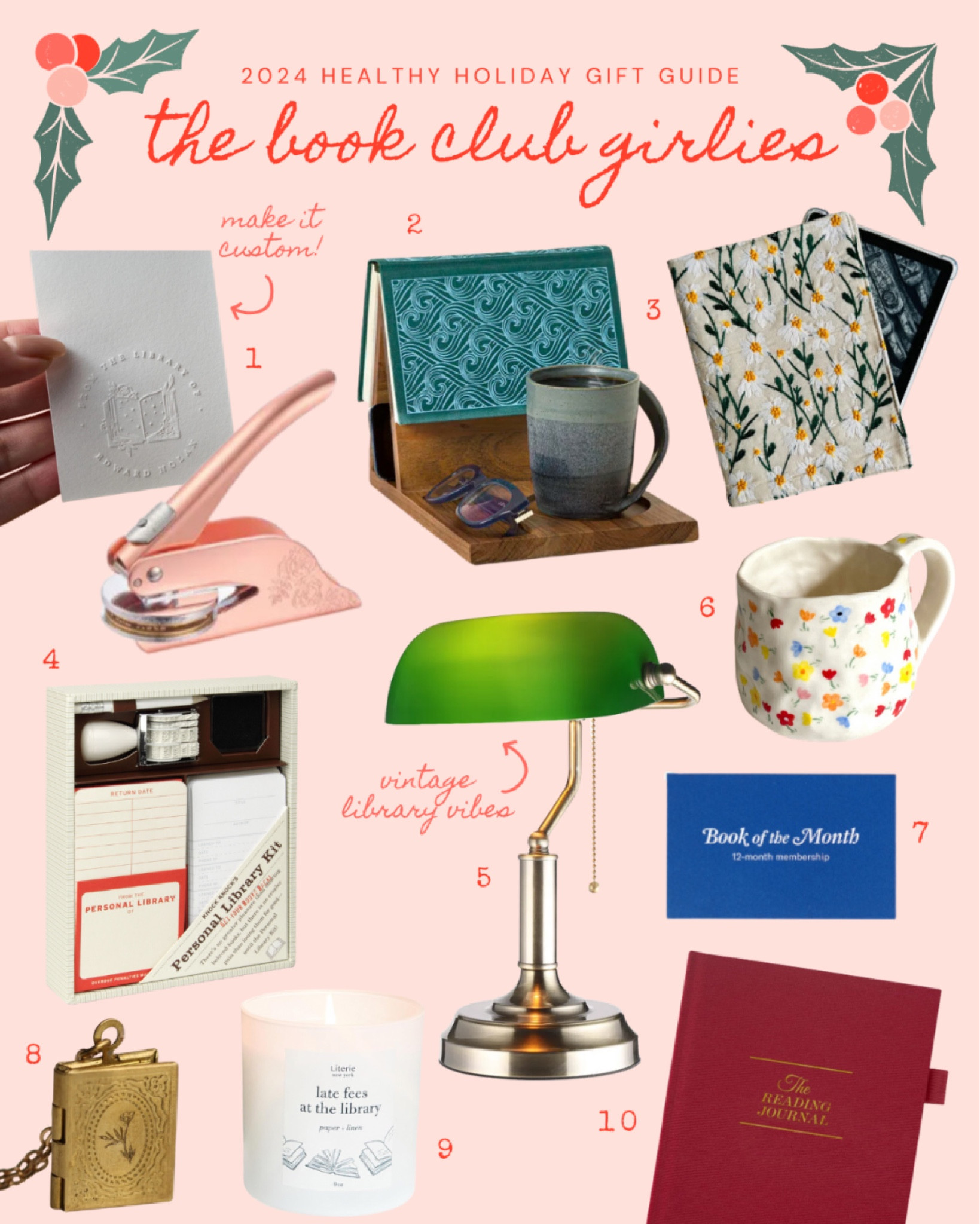 My 2024 Healthy Holiday Gift Guide is LIVE on headstandsandheels.com 

If you’re looking to do a little white elephant exchange with your book club girls, here are some really fun finds that any reader will love! 

#LTKGiftGuide #LTKHoliday #LTKFindsUnder100