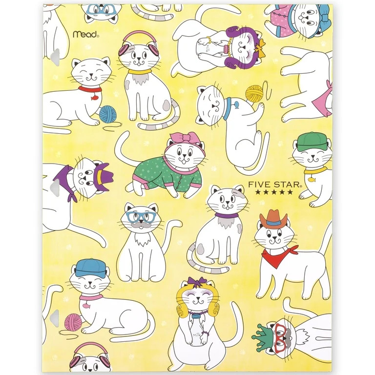 Five Star Cats 4-Pocket Paper Folder | Walmart (US)