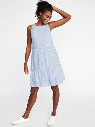 Sleeveless Striped Tiered Swing Dress for Women | Old Navy US