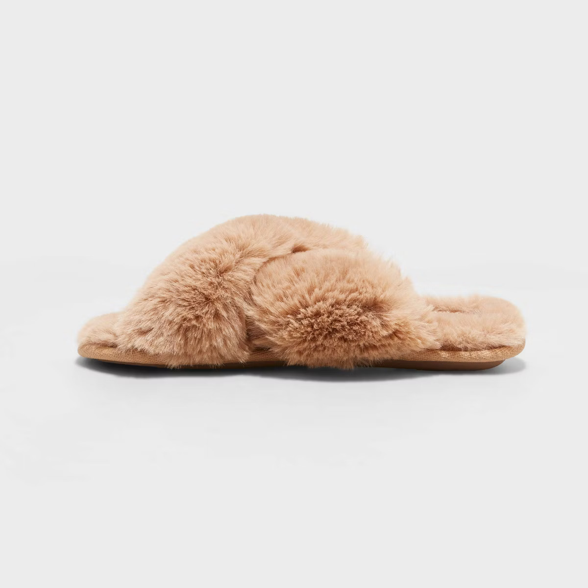 Women's Paris Crossband Faux Fur Slippers - Stars Above™ | Target