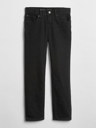 Gap Boys Straight Jeans With Stretch Black Denim Size 10 | Gap US