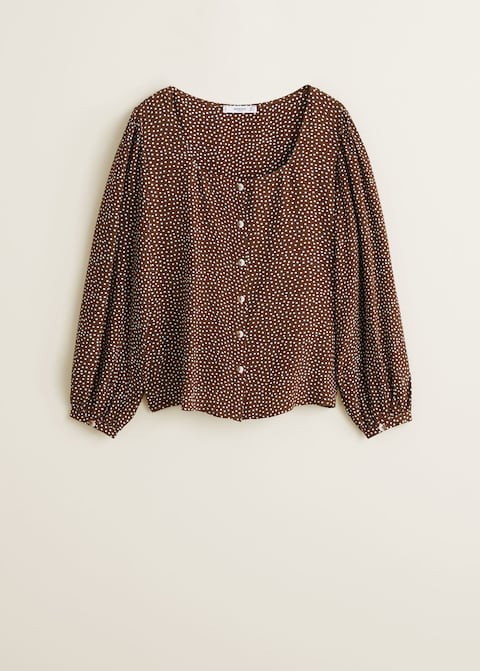 Bluse mit punktemuster - Damen | MANGO (DE)