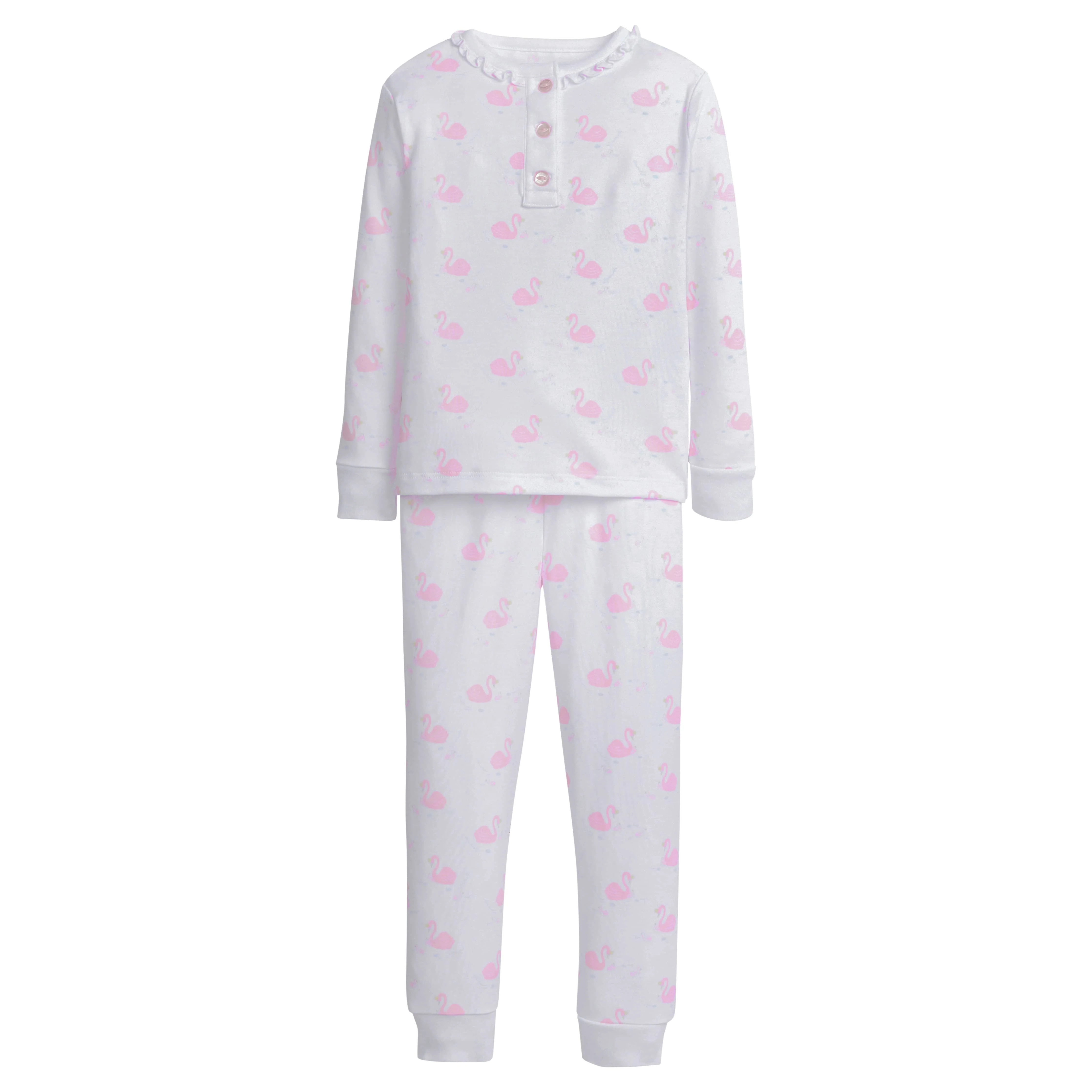 Little Girl Flamingo Jammies - Girls Footies | Little English
